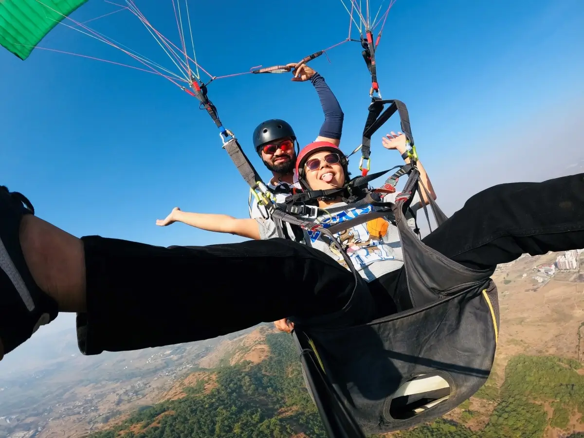 Paragliding over Kamshet hills